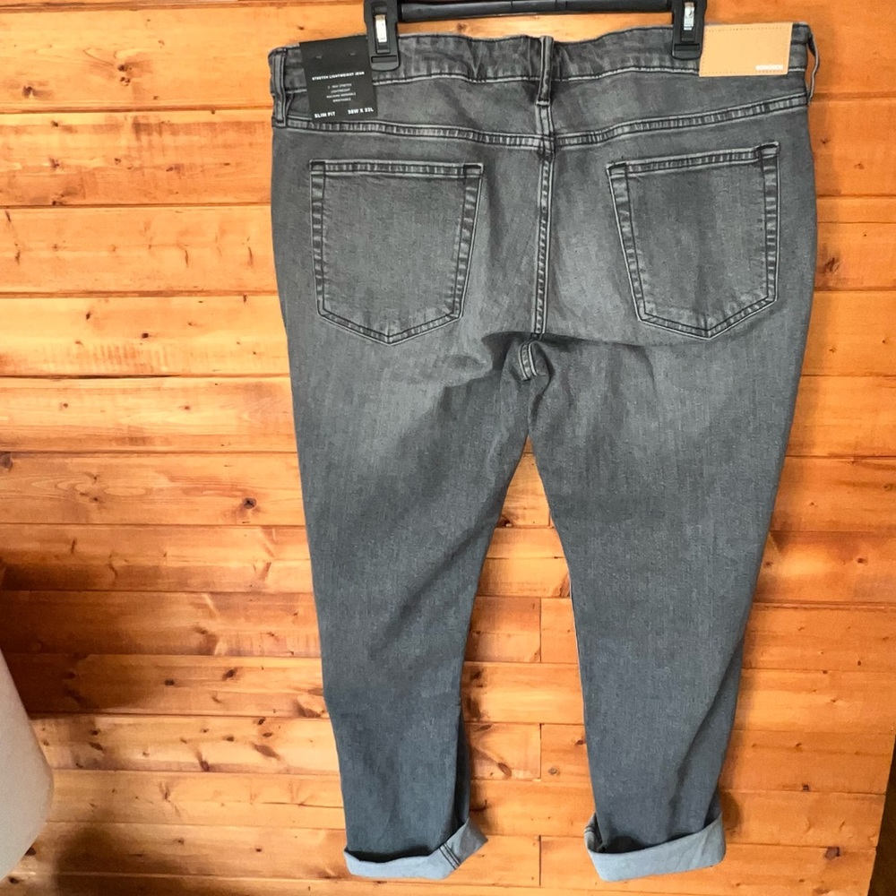 NWT $98 Bonobos Stretch lightweight jeans 38x32 dark gray - Picture 6 of 12